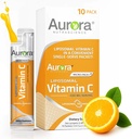 Aurora Nutrascience Micro-Pack Liposozomal Vitamina C, Immune Support, 1000 mg Per Serving, Vegan, Gluten Free, Non-GMO, 10 Pachete de unică servire, Orange