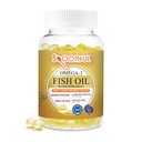 Spoonful Mini Omega 3 Ulei de pește, iFOS Certified, 1290 mg Per Serving, 120 Softgels Perle, dimensiune mică Easy to Swallow Capsule pentru femei și vârstnici, Made in USA
