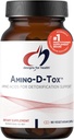 Design-uri pentru sănătate Amino-D-Tox - Amino Acid dezintoxicare + Liver Cleanse Suplement Blend with Glicină, Calciu D Glucarate, NAC + More - Non-GMO (90 capsule)