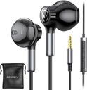 BENEWY Cască cu fir cu Microfon, Căști cu fir în-Ear, Control volum, Bas puternic și Audio Clear, 3.5mm Jack Earbuds pentru iPhone, iPad, Laptop, Computer, MP3