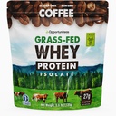 Opportuniteas Grass Fed Coffee Whey Proteine Izolate Pulbere - 27g Pulbere de proteine fără îndulcitori artificiali, Vaci Hormone-Free, Non OMG - 2,5lb