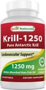 Cel mai bun Naturals Pure Antarctica ulei Krill 1250 mg (Putere Triplă) cu Omega-3s EPA, DHA și Astexanthin 60 Softgels