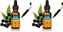 Herb Pharm Certified Organic Black Elderberry Liquid Extract pentru Suport Sistem imunitar, Alcool organic din trestie, 1 Oz (Pachet de 2)