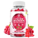 Gume de zinc de calciu magneziu cu vitamina D3, gume de calciu fără zahăr pentru femei Bărbaţi, aroma de zmeură - 60 Conte