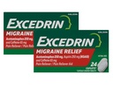 Excedrin Migrene Pain Reliever Caplets, 24 Count (Pachet de 2)