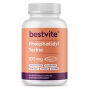 BESTVITE Fosfatidilserină 100mg per capsulă (120 capsule vegetariene) cu Sharp-PS® verde - patentat și testat clinic - Stearate gratuit - Soy Free - Gluten gratuit - Vegan - Non OMG