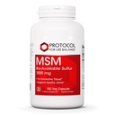 Protocol MSM Sulf Biodisponibil - 1000mg - Suporturi Comune de sănătate & sănătos păr, piele & unghii* - Vegan & Non-GMO - 180 Veg Capsule