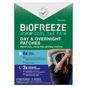 Biofreeze zi şi peste noapte durere de relief patch-uri, Mentol durere patch-uri pentru artrită şi dureri musculare relief, Comfortabil şi flexibil tesatura rămâne în loc, FSA / HSA eligibile, 9 patch-uri (6 zi, 3 noapte)