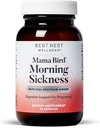 Cel mai bun Nest Wellness Mama Pasăre Dimineață Ajutor de boală - Supliment blând Formulă SIDA împotriva rău dimineața - Supliment cu extract de ghimbir & Root pulbere - 60 capsule
