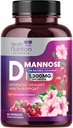 D-Mannose Supliment 1,350mg - cu Cranberry, Hibiscus & Dandelion - Rapid-Acţionare, Natural Tract urinar & Blader Suport pentru femei & bărbaţi 