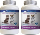 Cat Bad Respirație Tratamente - PROBIOTICS pentru animale de companie - Câini Pisici - rău gaz și respirație tratează - Boost imunitar avansat - Cele mai bune probiotice pentru pisici - 2 sticle (120 tratează)