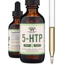 5HTP picături lichide - mai absorbante și eficiente decât 5 capsule HTP (60 Serviri de 50mg 99% + 5-HTP) Supliment serotoninergic pentru stare de spirit, somn, și relaxare de lemn dublu