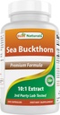 Cele mai bune Naturale Sea Buckthorn Extract de praf de ulei 10:1 500 mg 240 capsule - non-GMO, gluten gratuit - conține în mod natural Omega-7 Acid palmetolic