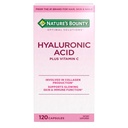 Natura's Bounty Vitamina C și Suplimentul de acid hialuronic, Suportă Glowing Skin, Imunity Function & Colagen Production, 120 Capsule - 60 zile de aprovizionare, Optimal Solutions Suplimente pentru Skin Health