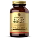 Solgar Biotin 5000 mcg - Promovarea pielii sanatoase, unghii si par - sustine productia de energie, proteine, Carbohidrat si metabolismul grasim - vitamina B - non OMG, Vegan, gluten gratuit - 100 Serviri, Nearomate, Standard de ambalare, 100 Conte