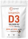 Micro Ingrediente Vitamina D3 50.000 UI + K2 MK-7 200 mcg, 240 Softgels 