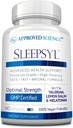 Stiinta aprobata Sleepsyl - Suplimentul de somn - Root Valerian, Lemon Balm, Melatonina, Musetel, L-Ornithine - Vegan, 60 Capsule