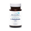 Metilpro L-metilfolat 5 mg - Sprijină un mindset sănătos - Folat activ pentru suport de metilare şi reacţii biochimice - foarte biodisponibil - Dozajul flexibil - 30 Servings - 30 capsule