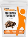 BulkSupplements.com Pine Bark Extract de pulbere - Suplimentul plantei, Pine Bark Powder - Suport antioxidanti, Gluten gratuit - 300mg per Serving, 500g (1.1 lbs) (Pachet de 1)