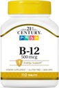 21st Century B-12 500 mcg Tablets, 110-conte (Pachet de 2)