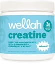 Creatura Wellah pentru femei (50 Servings, Nearomated) - Creatină Monohidrat cu extract de păstârnac și merișoare