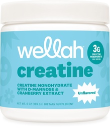 Creatura Wellah pentru femei (50 Servings, Nearomated) - Creatină Monohidrat cu extract de păstârnac și merișoare