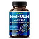 Complex de magneziu 8,600mg - x8 Putere cu Ashwagandha + Ginkgo Biloba - Relaxați-vă și restaurați, Somn odihnitor - SUA Made & Testat (150 Conte (Pachet de 1))