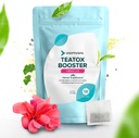 VoomVaya TeaTox Booster Senna Tea - 14-Day Detox Ceai pentru Utilaje Blooting, Detox Cleanse, Mood Boost - Hibiscus Flavor
