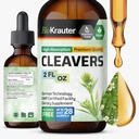 BIO KRAUTTER Cleavers Tincture - Cleavers Extract de Herb Liquid - Detox natural - Alcool și zahăr fără - extract Vegan 2 Fl.Oz.