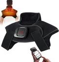 Comfytemp Pad Încălzire Vibrație Massager pentru gât și umăr Durere Cadouri de ajutor pentru Ziua Taților, 2.42lb wrap de căldură ponderată, viață baterie 3-8H, control APP gât cald