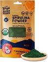 Yogi Super Foods Natural Organic Spirulina Powder, Albastru verde Algae Powder, Naturii Superfood Ajuta la mentinerea unui sistem imunitar sanatos, fara chimicale sau conservative - brut, Vegan