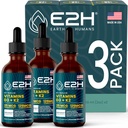 E2H PĂMÂNT PENTRU OAMENI Vitamina D3 & K2 Supliment pentru Suport Imun - Vitamină lichidă D3 5000 UI - Made in The USA 