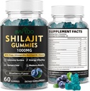 Gume Shilaj pentru bărbați și femei - supliment Shilaj fără zahăr bogat în 85 + urme minerale și acid pelvian, furnizarea de energie, creier, și sprijin pentru imunitate - 60 gume