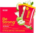 BeMe Vitamina B12 Shot lichid, BeStrong - Vitamina B 12 Supliment lichid potabil suporta energie Boost, Focus, & Concentrare - Guarana, Taurina, & Suplimente Colagen Promovarea recuperarii (30 Sachete)