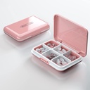 Organizator de pastile de zi cu zi, cutie de pastile pentru Purse - Dtouayz Pastile de călătorie, Supliment de vitamine și medicamente Dispenser impermeabil 6 Compartiment Deţinătorul de medicamente, Weekly Large Pilula container
