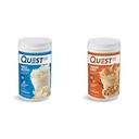 Quest Nutrition Vanilla Milkshake Proteine pulbere, 24g de proteine, 1g de zahăr, 1.6 Pound, 23 Servinds & Scorțișoară Crunch Proteine pulbere, 20g Proteina, 2g Net Carb, 1g zahăr, Carb scăzut