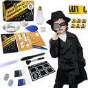 Kit de spionaj pentru copii Detectiv Outfit jucării de imprimare Cadouri pentru 5 6 7 8 9 10 11 ani Fetele vechi de anchetă rol juca rochie sus costum educational stiinta secreta agent de imprimare de identificare