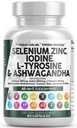 Curățați Nutra Seleniu 300mcg Iod 500mcg Suport tiroidian pentru femei și bărbați 