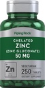 Piping Rock Chelated de zinc 50mg 