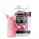 INVIGOR8 Superfood Grass Fed Whey Proteine Izolate Shake Natural căpșuni Gluten- și non-GOM Mese de înlocuire cu Probiotice și Omega 3 (645g)