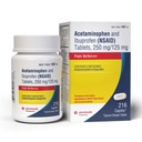 Acţiune dublă Acetaminofen 250mg şi Ibuprofen 125mg Caplete, până la 8h de durere de relief pentru dureri minore, dureri de cap, dureri de dinţi, dureri de spate, crampe menstruale, dureri minore de artrită, 216 Număr