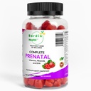 Vitamine prenatale complete, acid folic, fier, colină pentru suport tub neural, Omega-3 DHA pentru dezvoltarea creierului fetal, Calciu-Ajutor D3 & K2, Gume Vegane Non-GMO