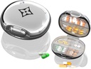 Travel Pill Organizator,Portable Pilula Box,Proba de hidratare Pilula Case, Daily Small Pill Container pentru a deține vitamine Ulei de pește, pentru Pocket sau Purse Pilula pastile Decorative Metal Medicine Organizator