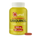 Qunol 200mg Ubichinol, puternic antioxidant pentru inima si sanatatea vasculara, esential pentru productia de energie, Suplimentul natural Forma activa de CoQ10, 60 Conte