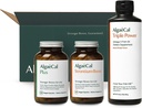 ALGAECAL Welcome Kit - Bone Builder Pack, Plant based Calcium Supplement & Strontium, 16 nutrienti pentru sanatatea oaselor + EPA & DHA Omega 3 Ulei de peste, Suporting Brain, Heart, Skin & Bones, Made in USA