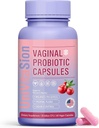 UniVitaSion Probiotice vaginale pentru femei pH echilibru, Lactobacillus Prebiotic Complex, Cranberry Extract, D-Mannose pentru protejarea Vaginal Health Flora, Vaginal Odor Control - 30 Miliarde CFU, 60 Capsule