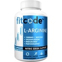 fitcode Pure Extra Putere L-Arginină HCl 1500mg, Nitric Oxid Supliment pentru Vascularitate, Pompe, Rezistență, Performanță, Creșterea musculară, Energie, Puternic N.O. Pump capsule musculare (50 Servings)