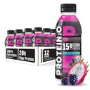 Protein2o Hydration Drink - 2-in-1 lichid Whey Clear Proteine Izolate și Electrolit Drink - 15g Proteine, Vitamine B5, B6 - Recuperare post-workout - 16.9 Fl Oz - 12 Conte Dragon fructe Blackberry