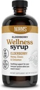 Norm's Farms Wellness Black Elderberry Syrup with Honey, Scorțișoară & Cloves - Made in USA, Natural Immune Support, Fără Alcool sau Fillers, Gluten-Free, Non-GMO, Vegan, Pure Elderberry Juice Syrup - 8 Oz