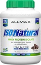 ALLMAX ISONATURAL Izolat de proteine, ciocolată - 5 lb - 27 grame de proteine per scoop - Zero grăsime & zahăr - 99% Lactoză gratuit - cu prebiotice - fără arome artificiale - Aprox. 73 Serviri